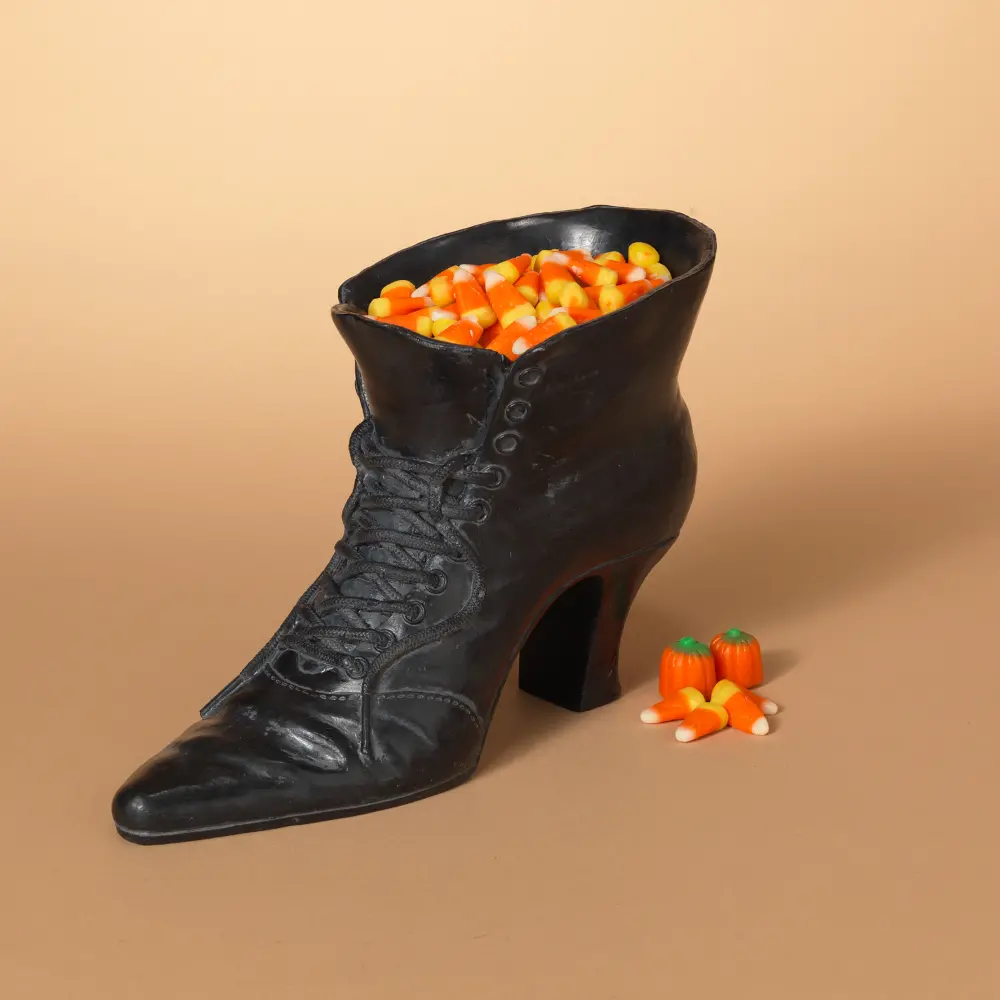 Resin Witch High Heel Shoe Candy Holder-1