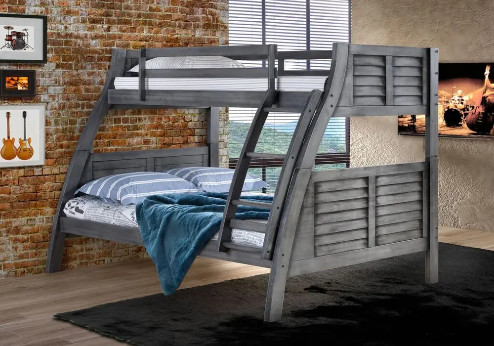 Gray Twin-over-Full Bunk Bed - Easton -1