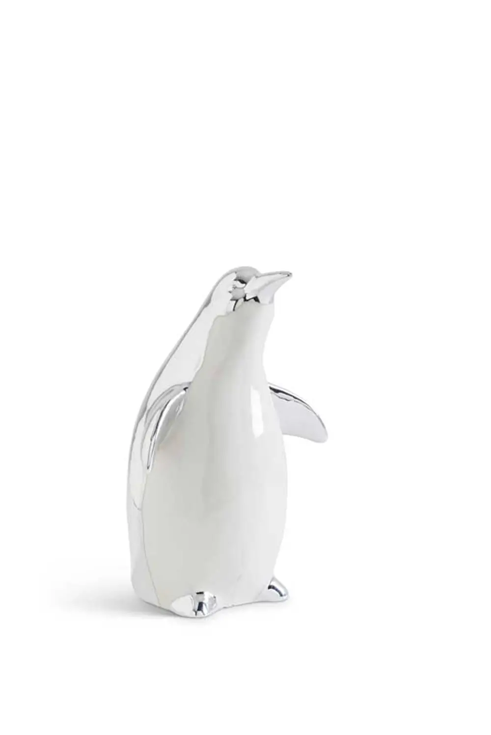 8 Inch White and Silver Penguin-1