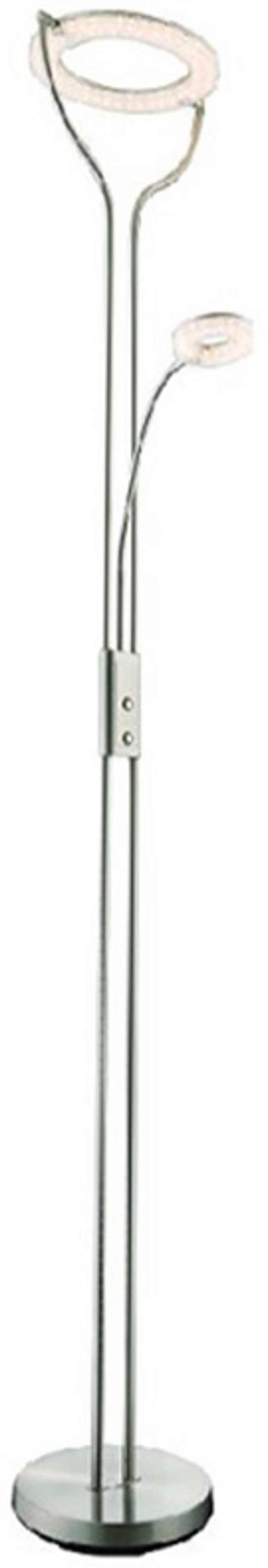 Brushed Nickel Led Torchiere And, Led Torchiere Floor Lamp With Reading Light