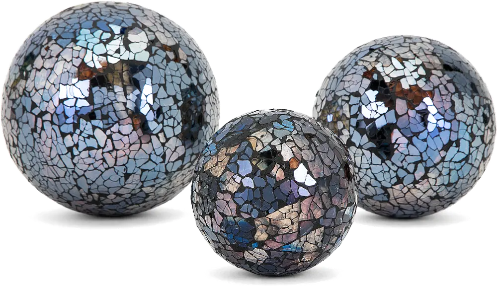 5 Inch Mirrored Glass Mosaic Deco Sphere-1