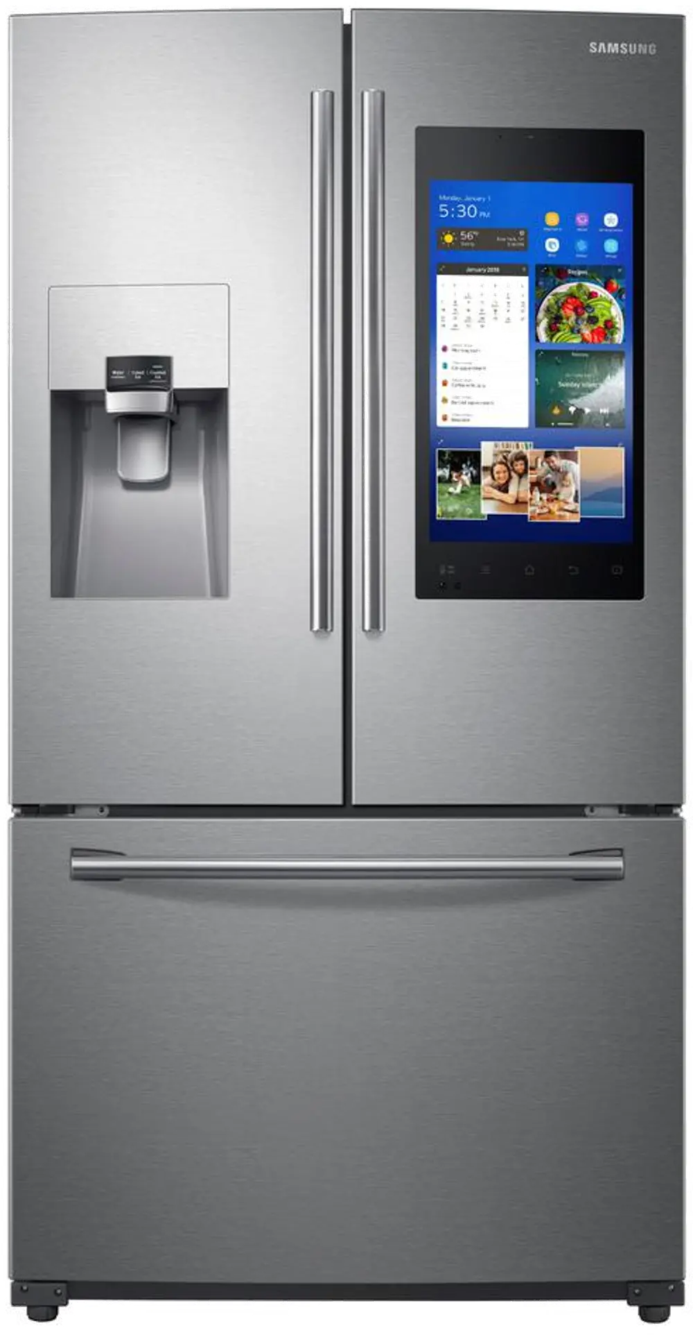 RF265BEAESR Samsung 24.2 cu. ft. French Door Smart Refrigerator with Family Hub - 36 Inch Stainless Steel-1
