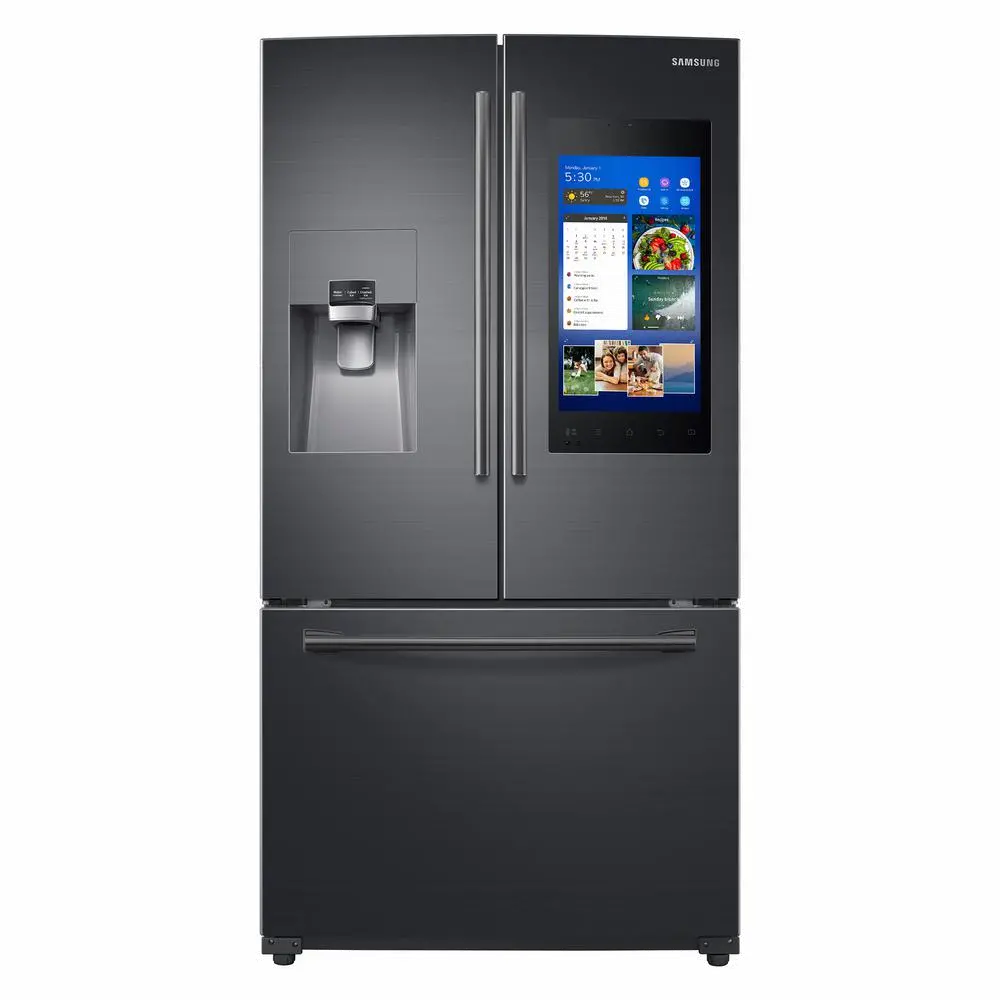 RF265BEAESG Samsung 24.2 cu. ft. French Door Smart Refrigerator with Family Hub - 36 Inch Black Stainless Steel-1