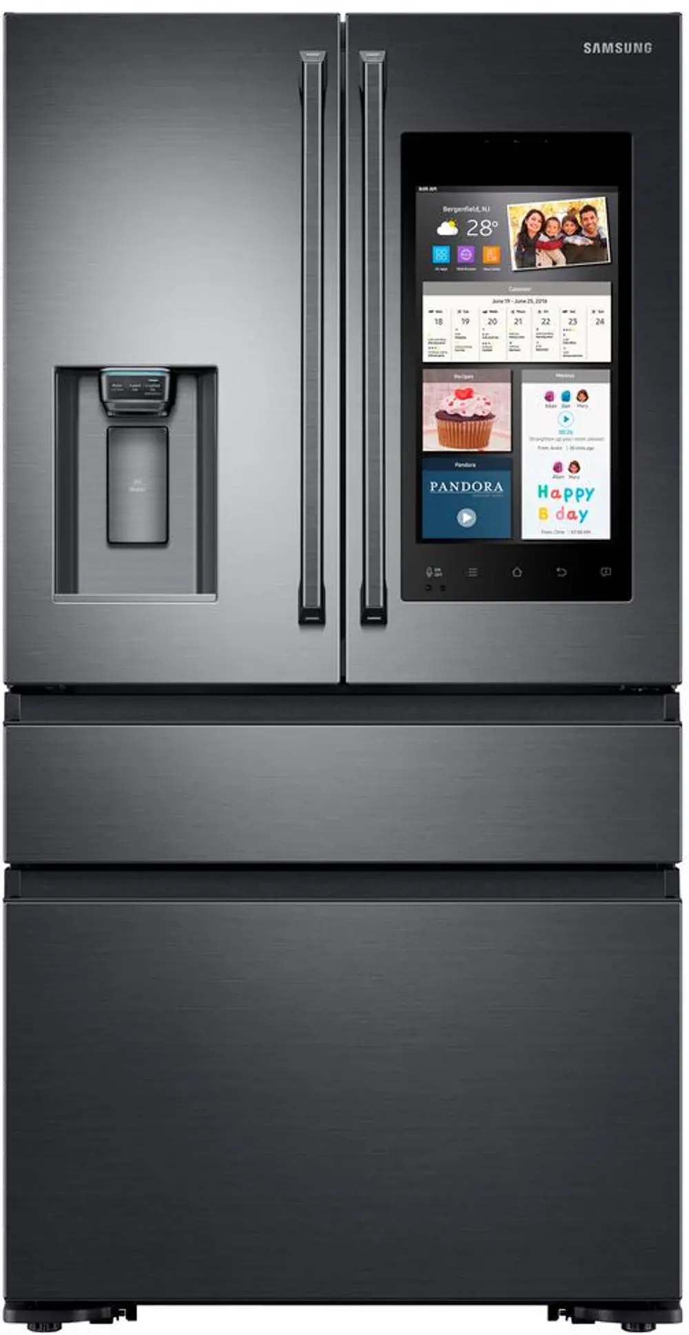 RF23M8590SG Samsung Counter Depth French Door Smart Refrigerator with Family Hub - 22.2 cu. ft., 36 Inch Black Stainless Steel-1
