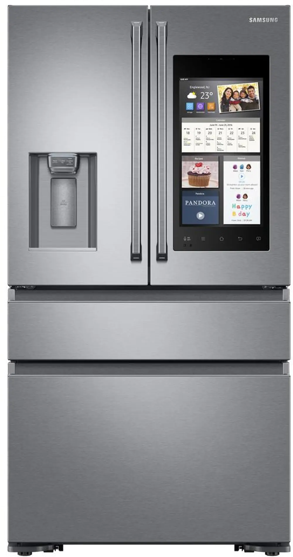 RF23M8590SR Samsung Counter Depth French Door Smart Refrigerator with Family Hub - 22.2 cu. ft., 36 Inch Stainless Steel-1