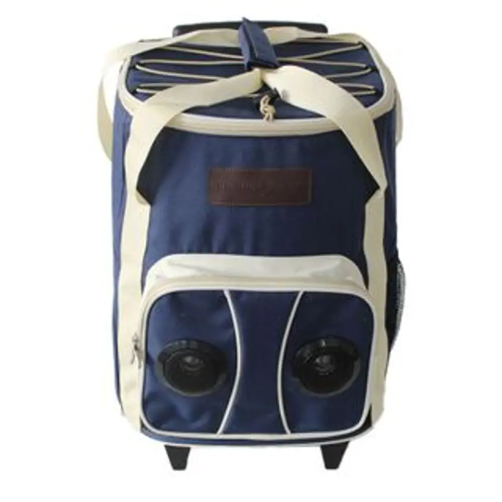 26138 Blue Cooler Bag with Built in Bluetooth Speakers and Wheels-1