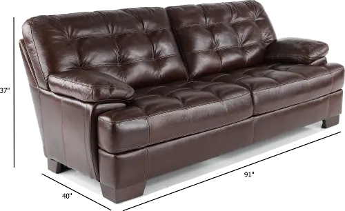 Sofa RC Walnut Willey Brown | Leather Amarillo