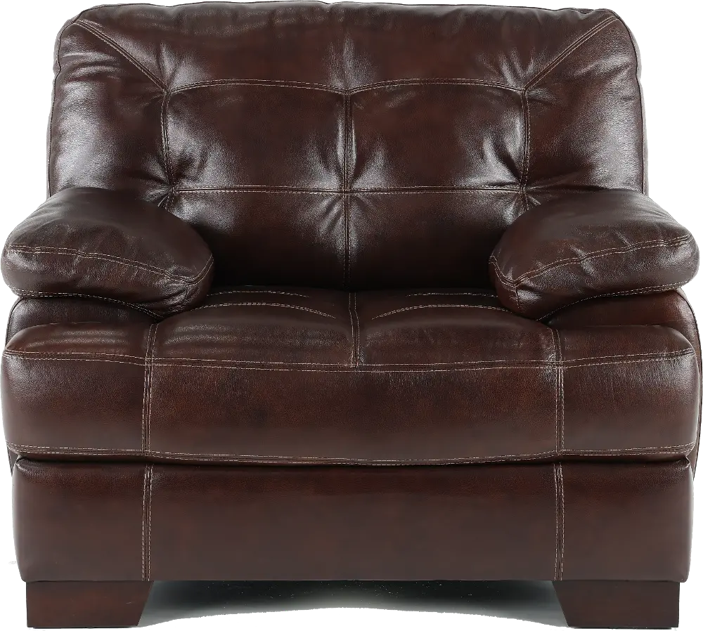 Amarillo Walnut Brown Leather Chair-1