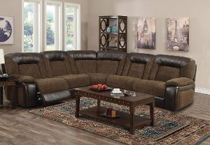 Recliner Sectionals Leather Reclining Rc Willey Brown 5 Piece Reclining Sectional Helen
