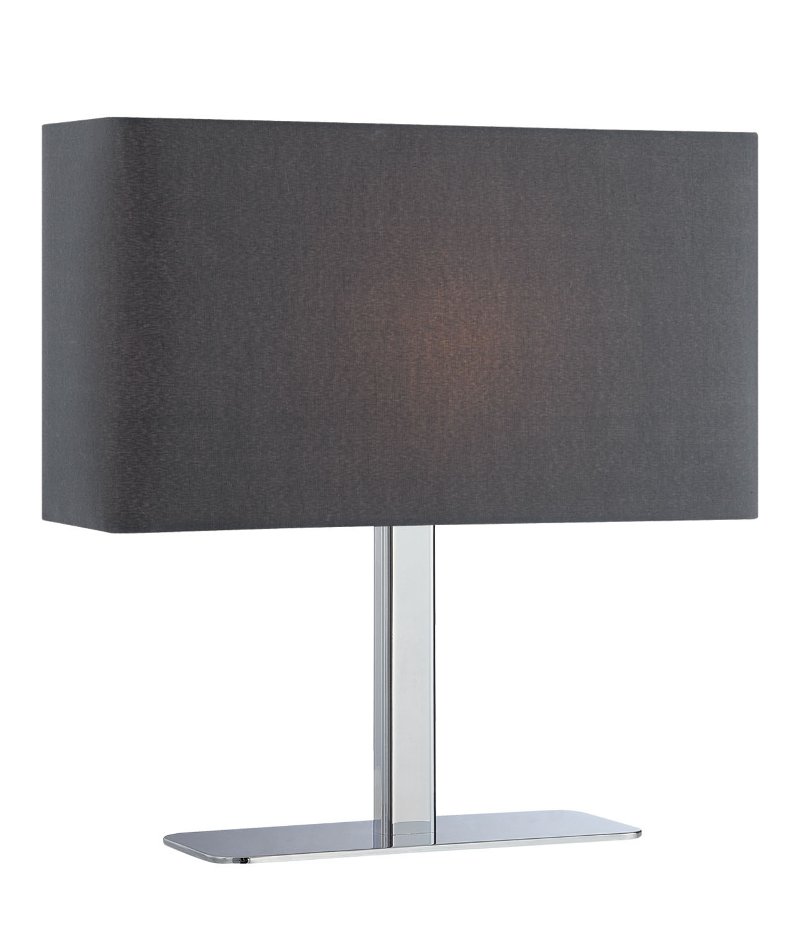 Black Shade Rectangular Table Lamp, White Table Lamp With Black Shade