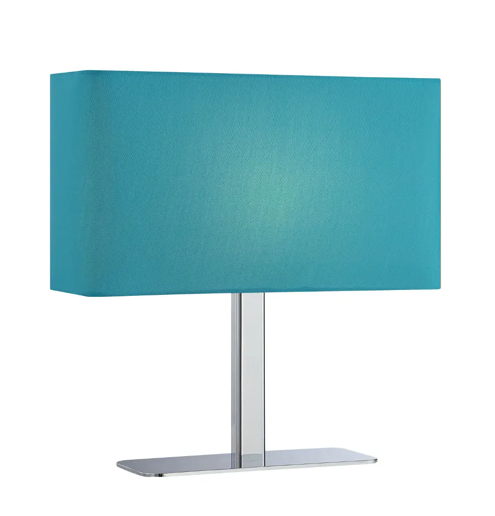 Blue Shade Rectangular Table Lamp - Levon-1