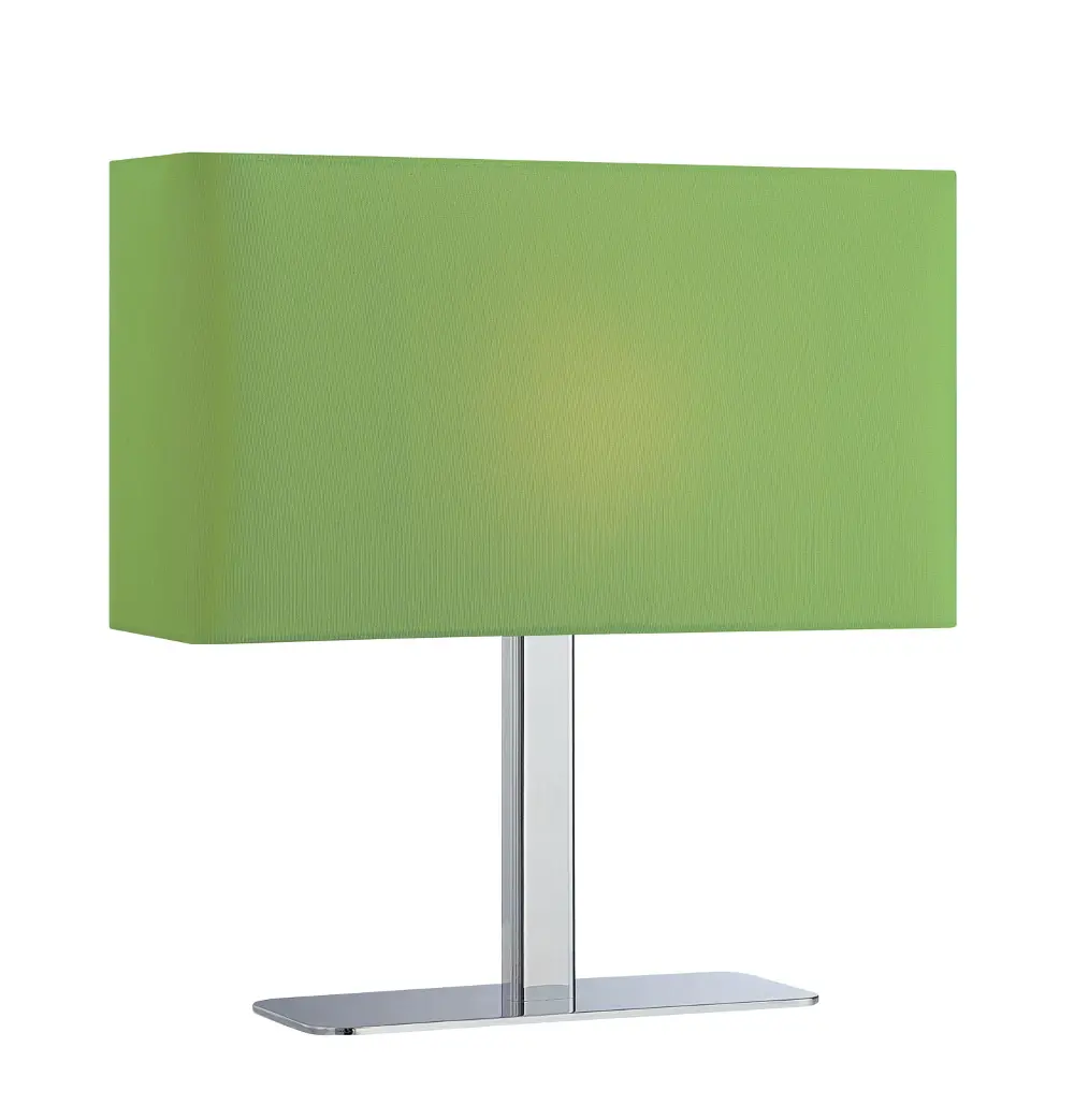 Green Shade Rectangular Table Lamp - Levon-1