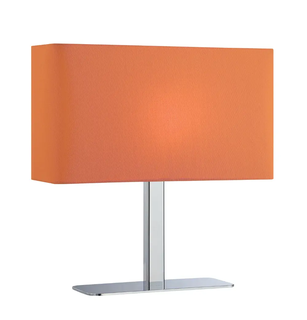 Orange Shade Rectangular Table Lamp - Levon-1
