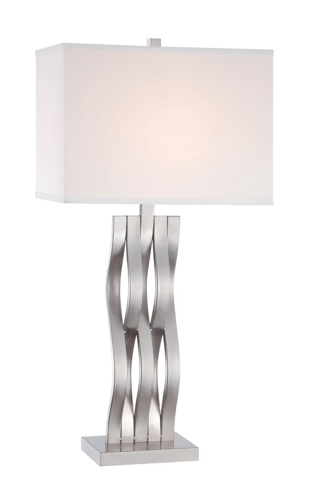 Modern Table Lamp with Off-White Shade - Hamo-1