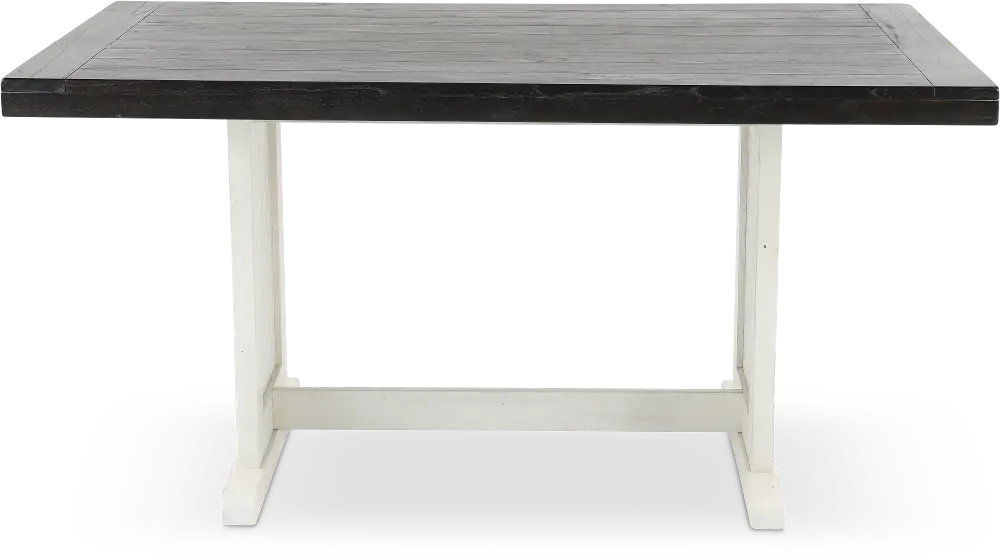 Bourbon County White Two-Tone Trestle Dining Table-1
