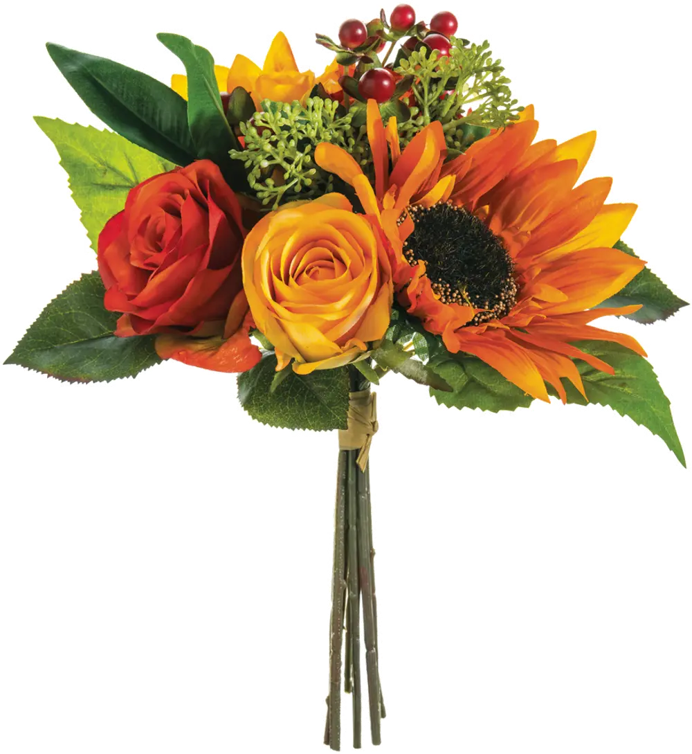 Sunflower and Rose Bouquet Arrangement-1