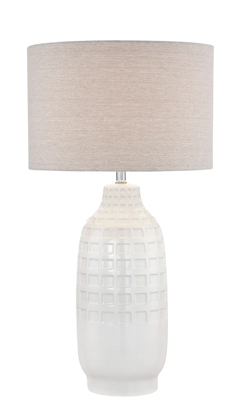 Glossy Ivory Ceramic Table Lamp - Naomi-1