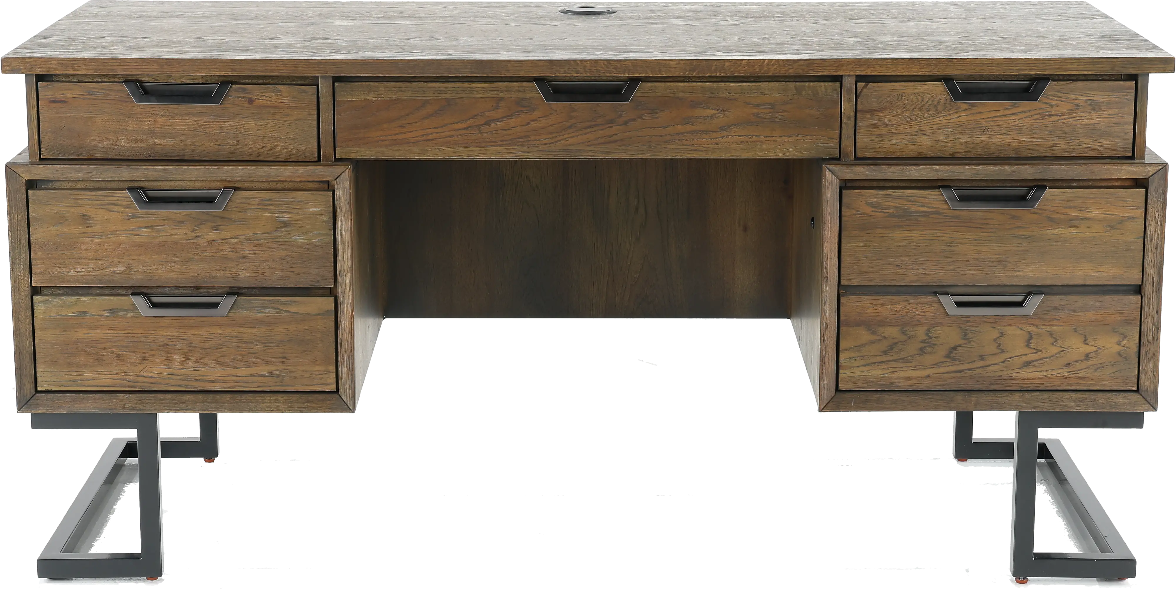 Harper Point Brown Executive Desk