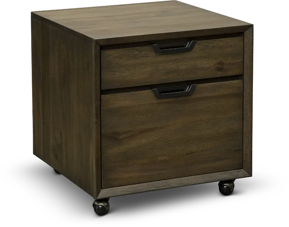 Harper Point  Brown 2 Drawer Rolling File Cabinet-1