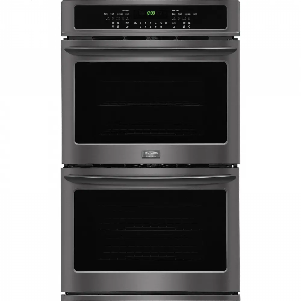 FGET3065PD Frigidaire Gallery 30 Inch Double Wall Oven - 9.2 cu. ft. Black Stainless Steel-1