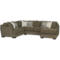 Brown 3 Piece Armless Loveseat Sectional Sofa With Raf Chaise Tranquility Brown 3 Piece Armless Loveseat Sectional Sofa With Raf Chaise Tranquility