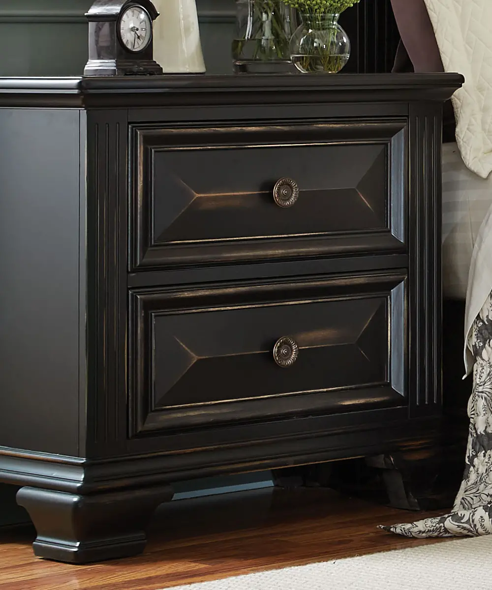Black Traditional Nightstand - Passages-1