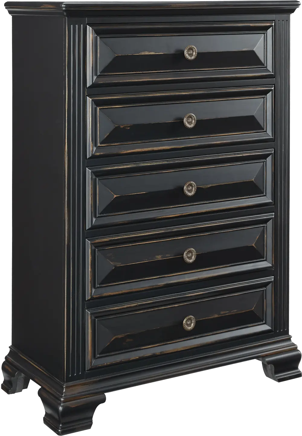 Black Traditional Chest of Drawers - Passages-1
