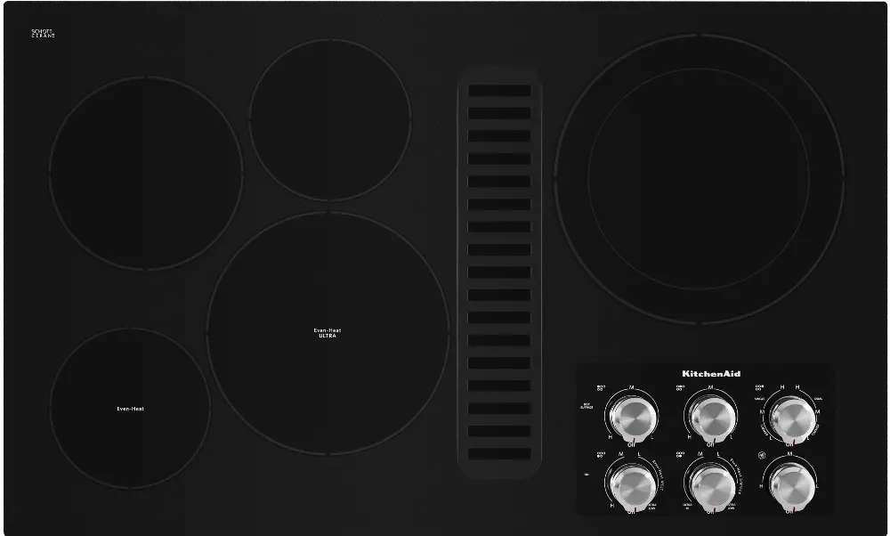 KCED606GBL KitchenAid 36 Inch Electric Cooktop - Black-1