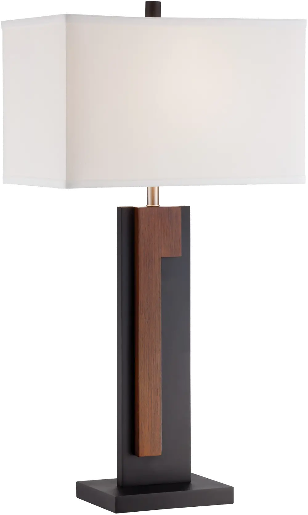 2-Tone Dark Walnut Table Lamp - Govert-1