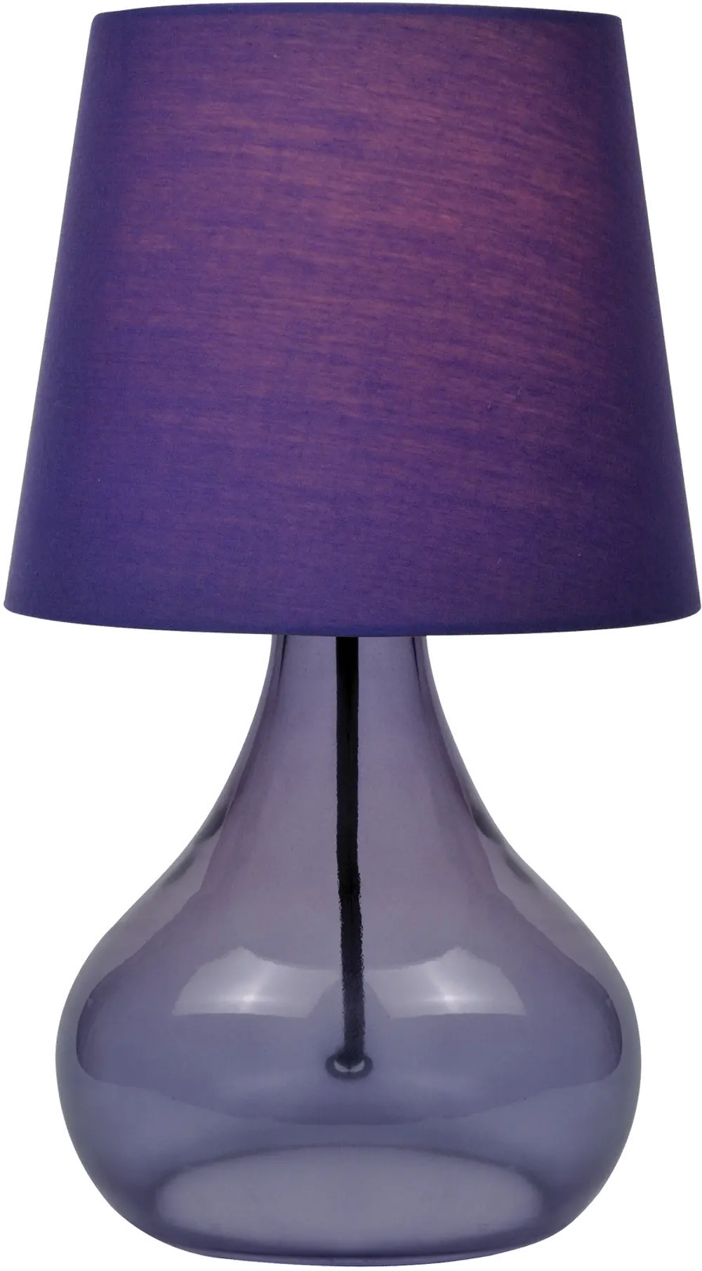 Purple Glass Jar Table Lamp - Jamie-1
