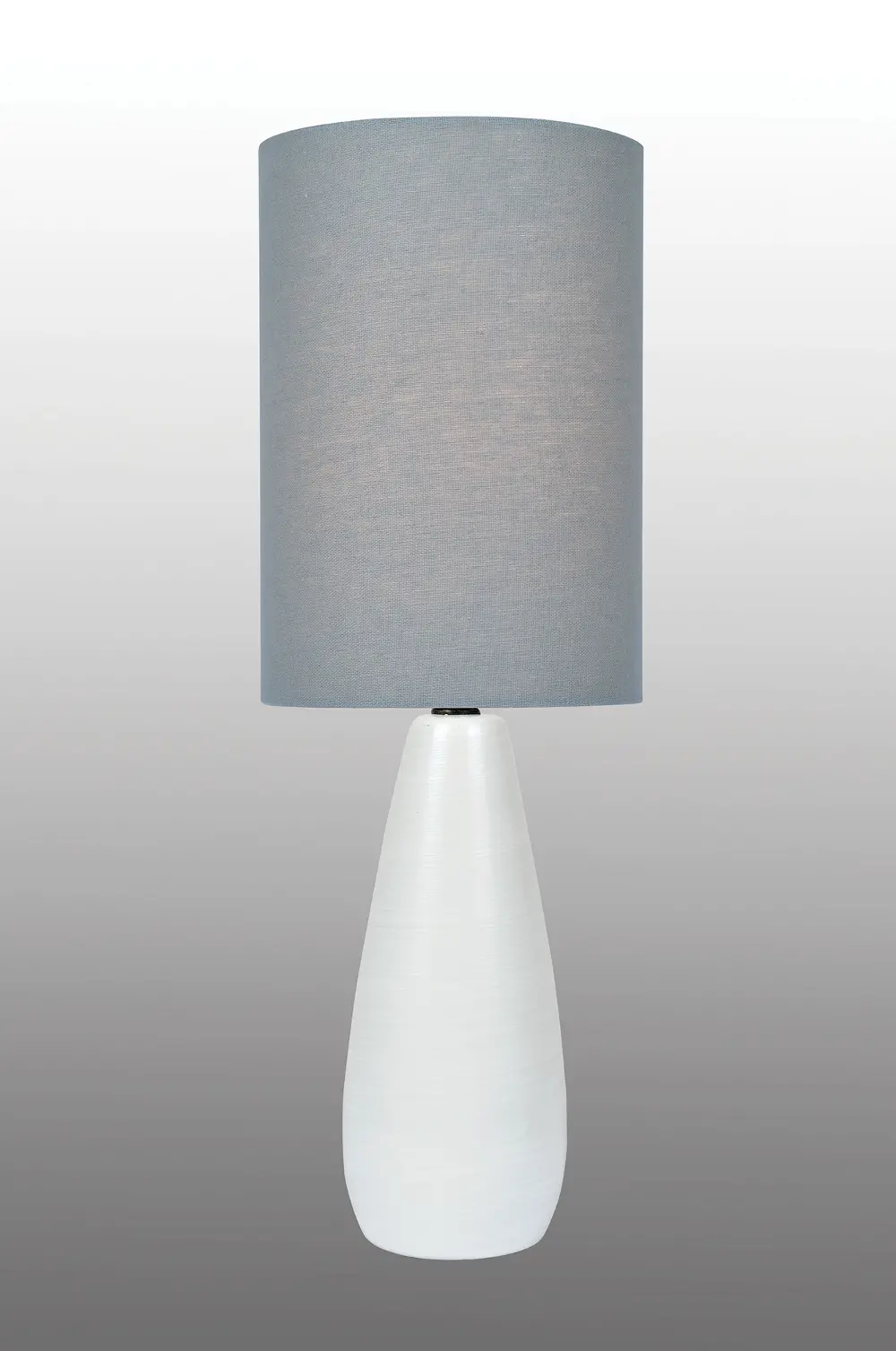 White Modern Table Lamp with Gray Shade-1