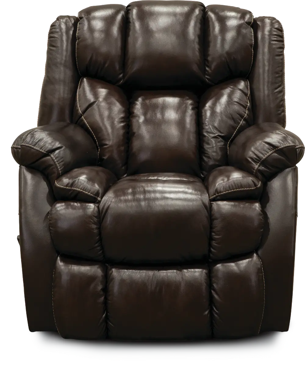 Starry Chocolate Brown Leather-Match Rocker Recliner - Renegade-1