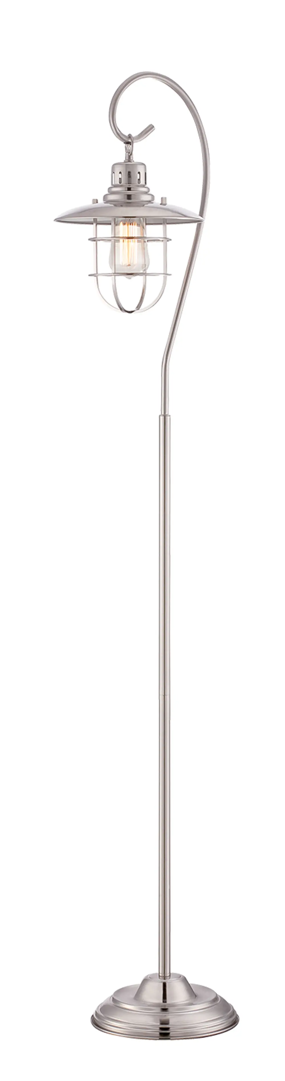Metal Polished Steel Floor Lamp - Lanterna II-1