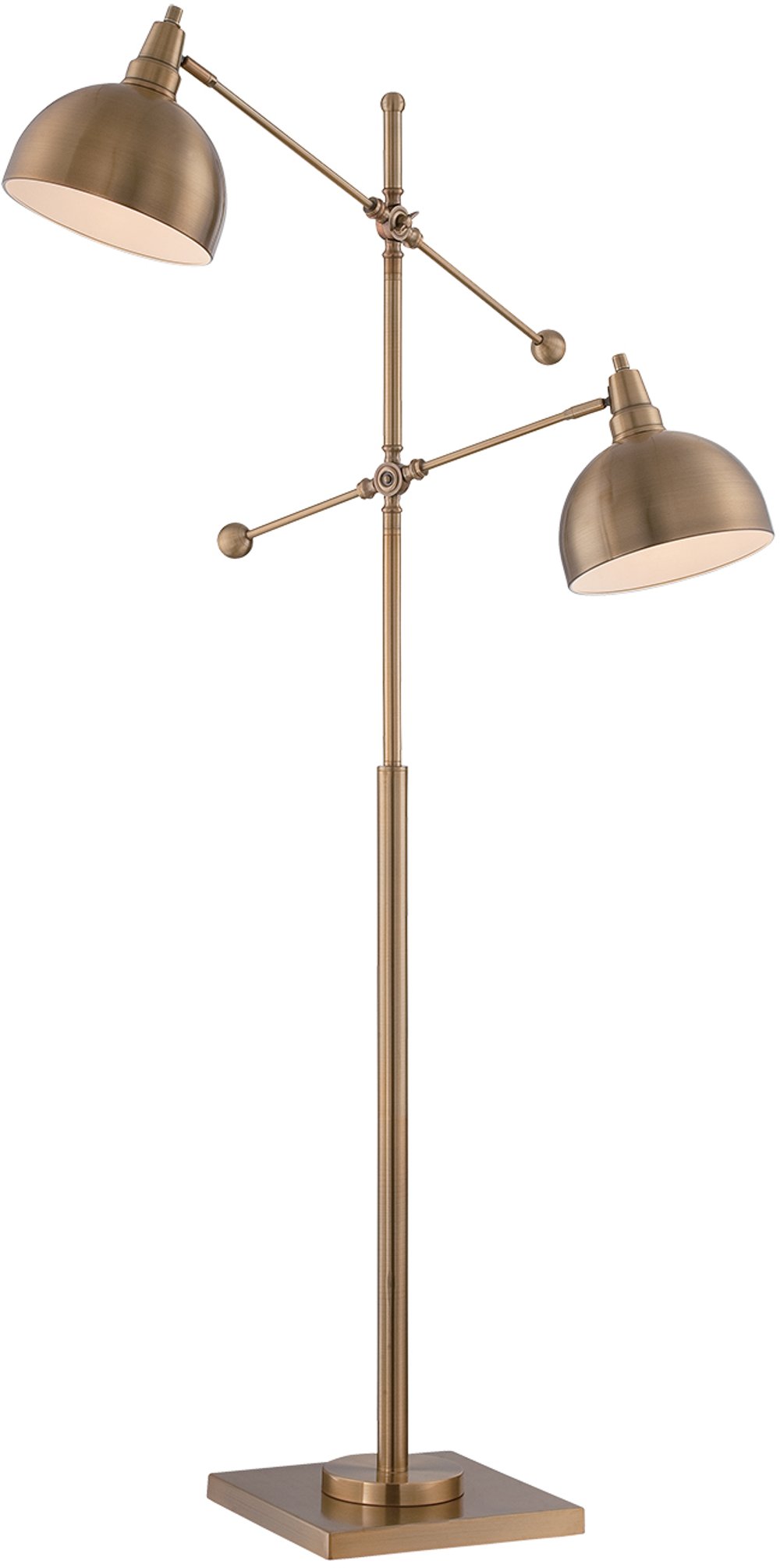 110657063 Brushed Brass 2-Light Floor Lamp - Cupola sku 110657063