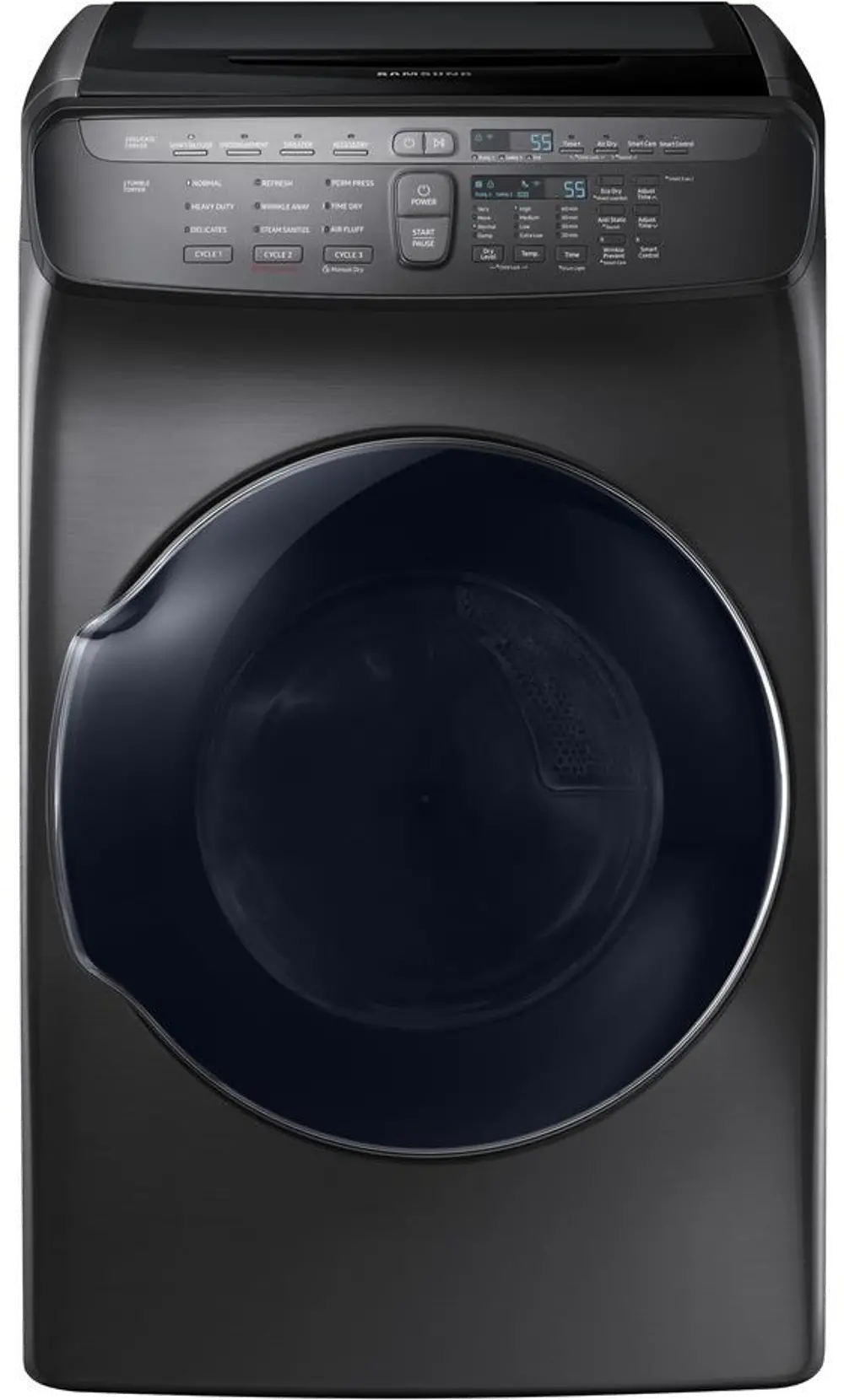 DVE55M9600V Samsung FlexDry Electric Dryer - 7.5 cu. ft. Black Stainless Steel-1