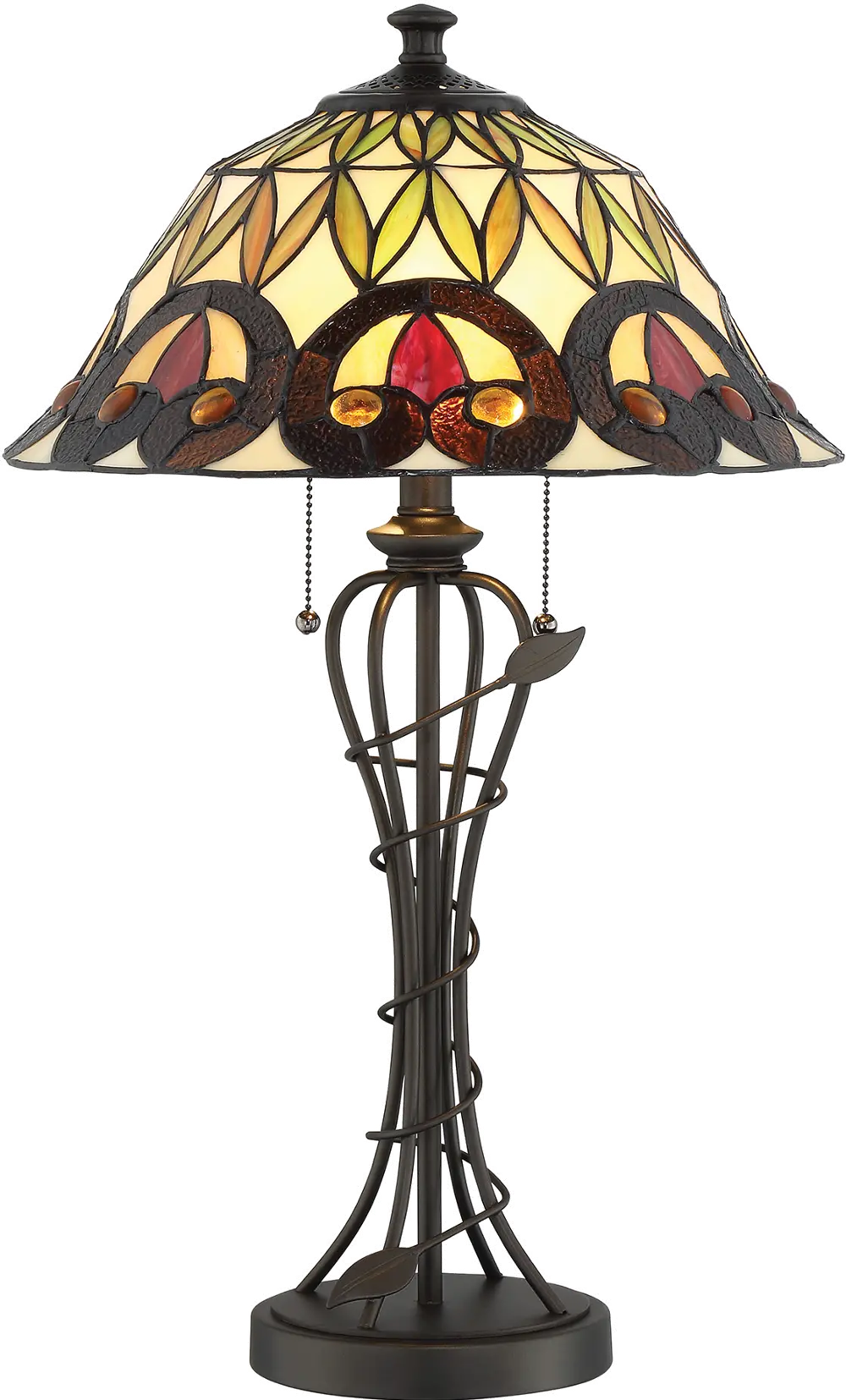 Dark Bronze Tiffany-Style Table Lamp - Odetta-1