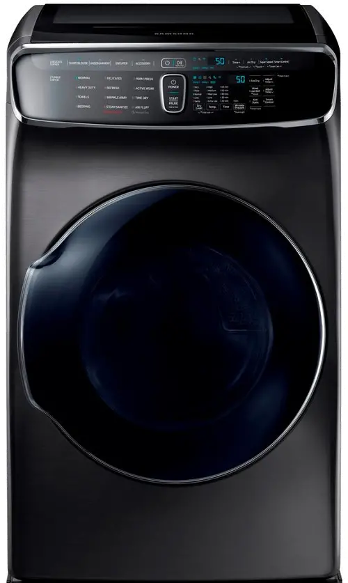 Smart flex washer & dryer online set in black stainless steel