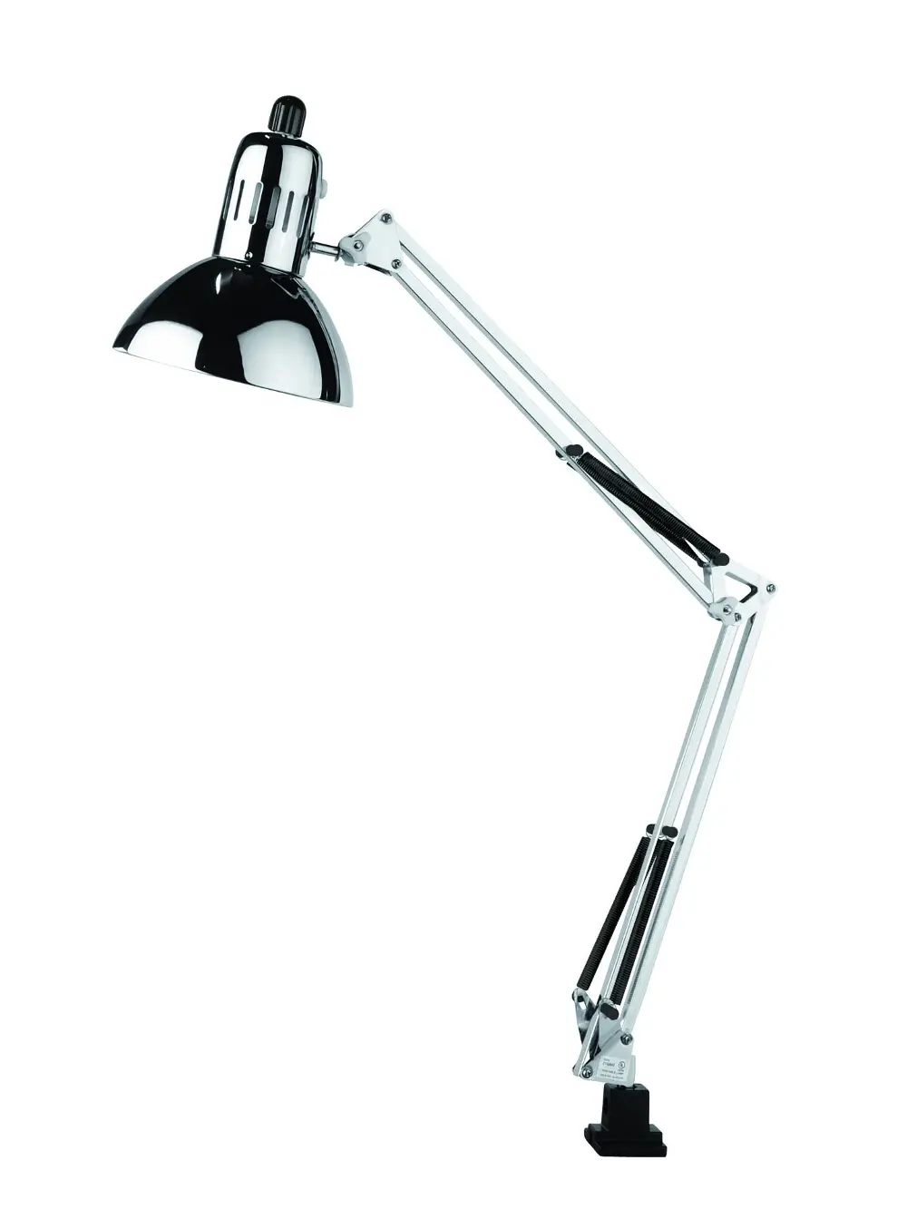 Chrome Functional Clamp On Lamp - Swing-arm-1