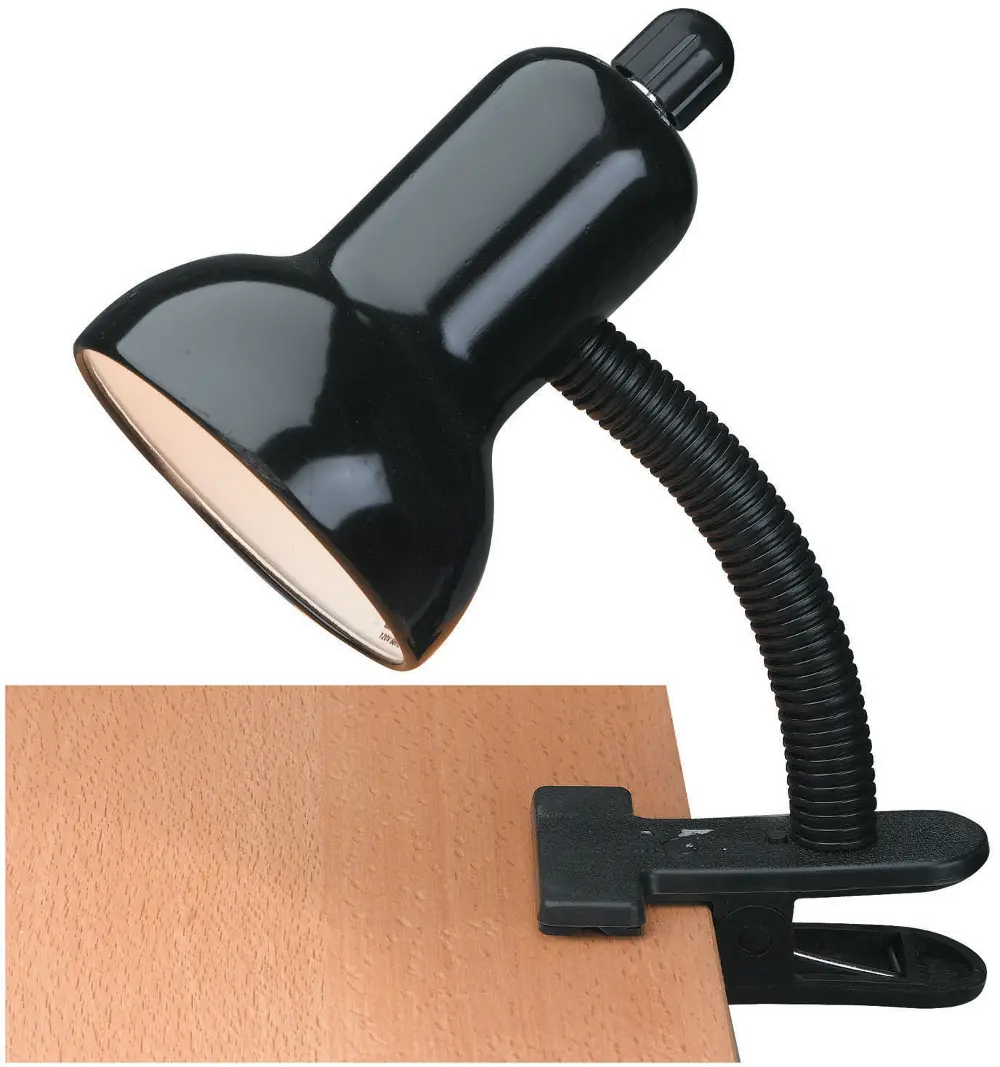 Black Adjustable Student Desk Lamp - Clip-On-1