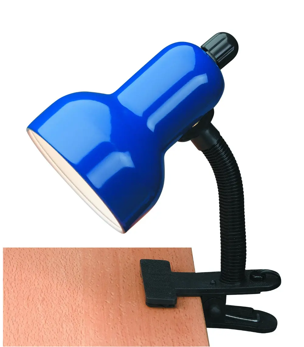 Blue Adjustable Student Desk Lamp - Clip-On-1