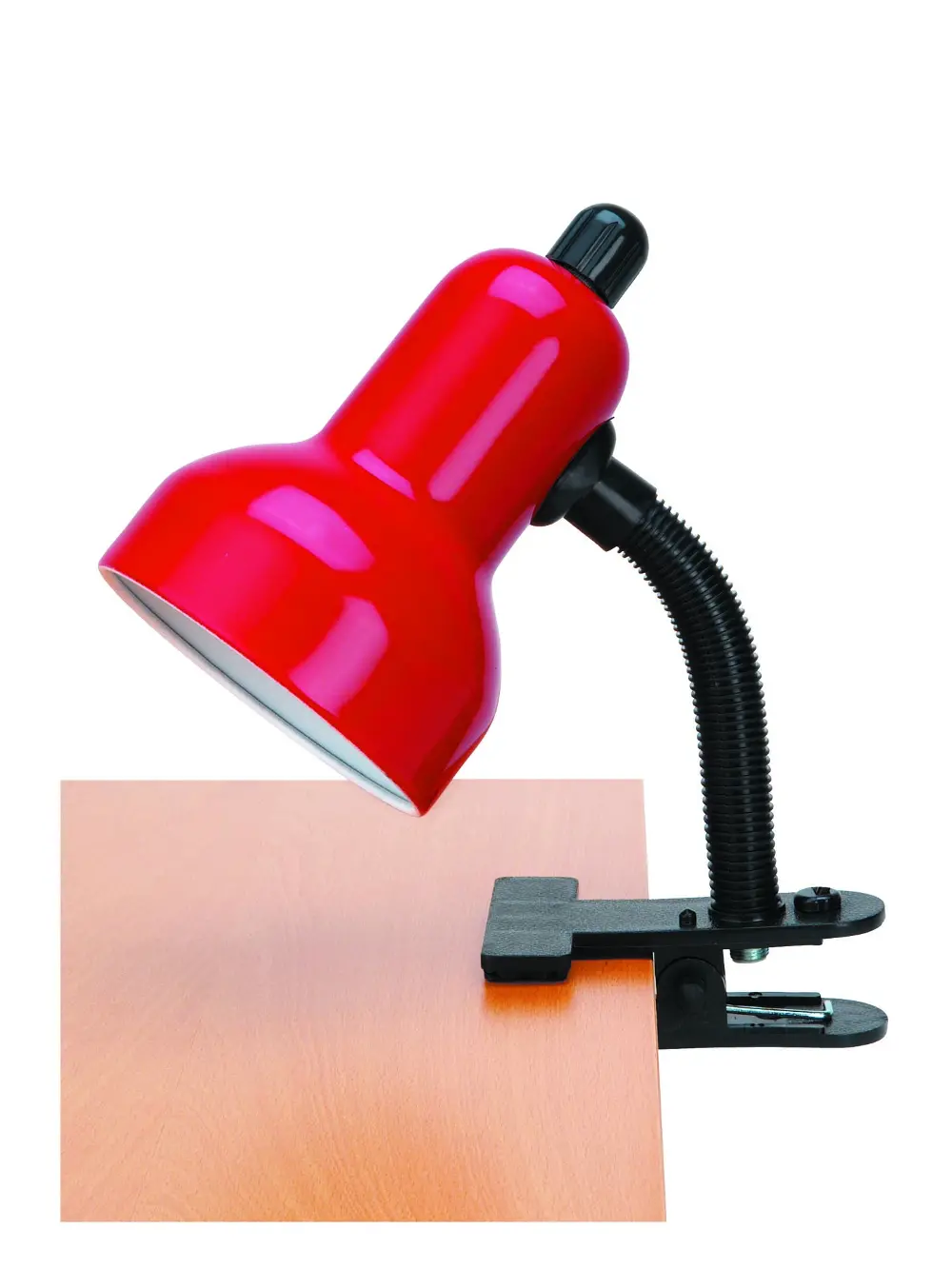 Red Adjustable Student Desk Lamp - Clip-On-1