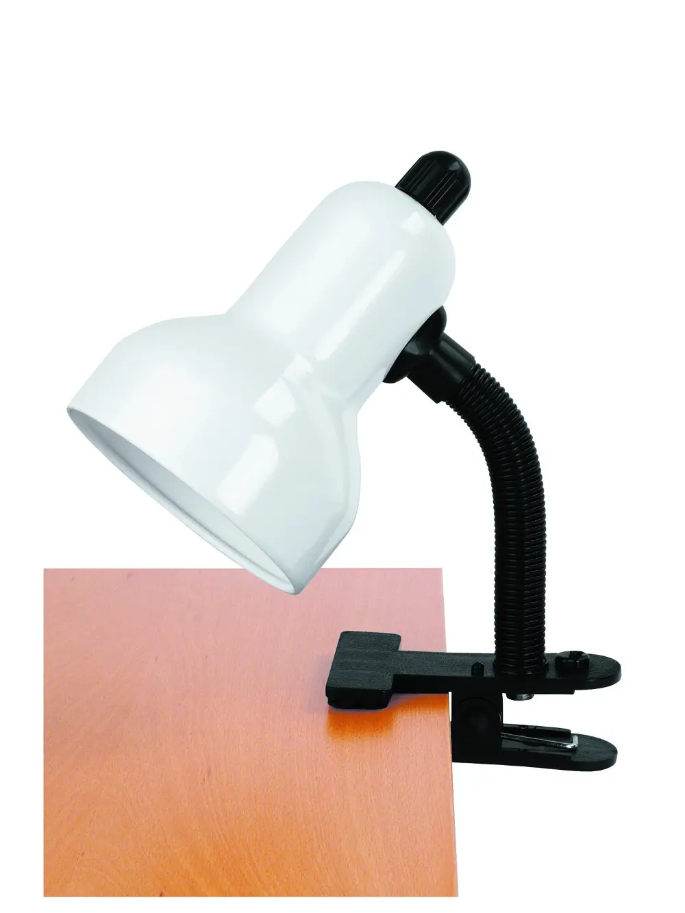 White Adjustable Student Desk Lamp - Clip-On-1