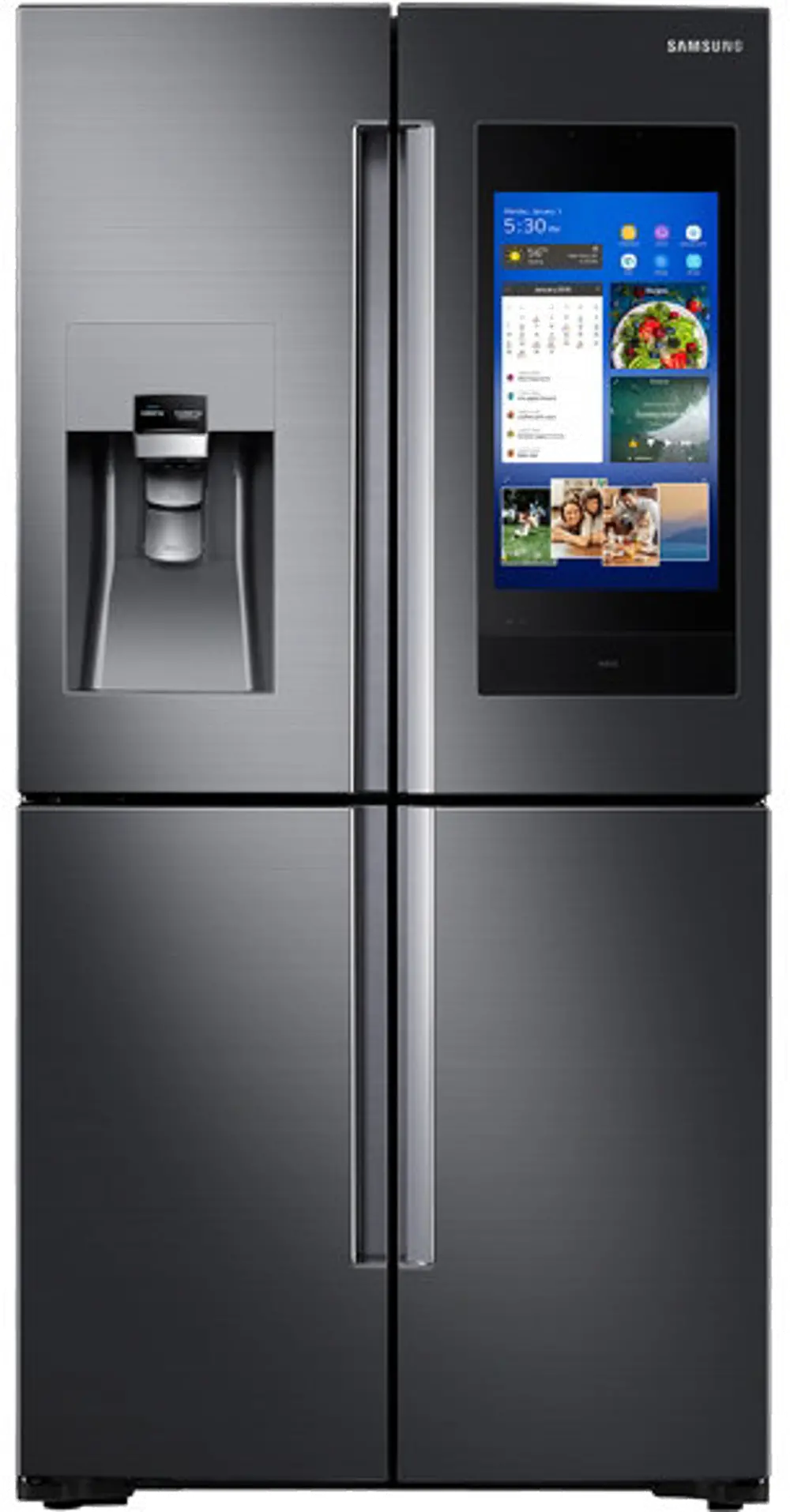 RF28M9580SG Samsung French Door Refrigerator - 36 Inch Black Stainless Steel-1