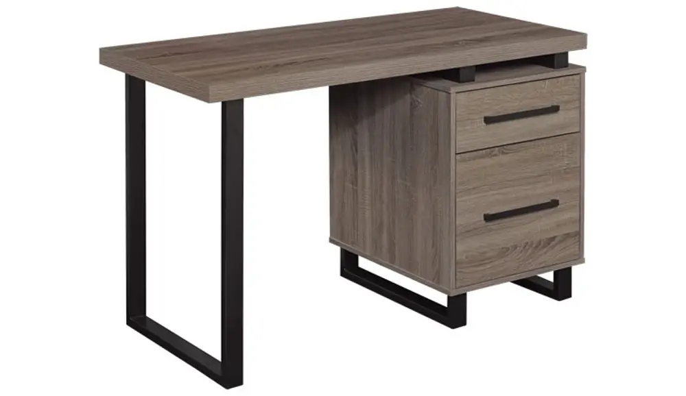 Modern Desk in Graphite Oak - Hopkins-1