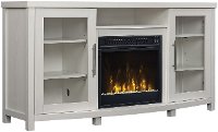 White TV Stand with Fireplace (54 Inch) - Rossville | RC ...