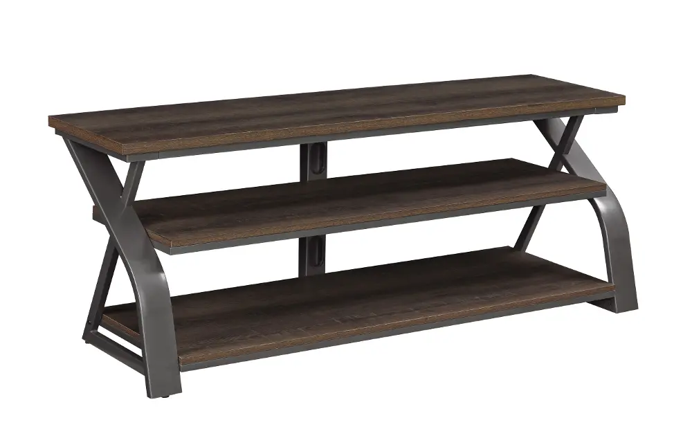 58 Inch Contemporary Umber Brown TV Stand-1