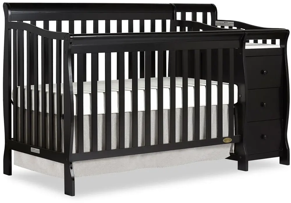 Black 5-in-1 Convertible Crib - Brody-1