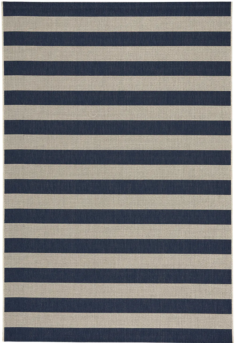 4730RS03110506475 4 x 6 Small Striped Navy Indoor-Outdoor Rug - Finesse-1