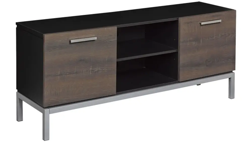 Umber Brown and Black TV Stand (56 Inch) - Cutler Bay-1