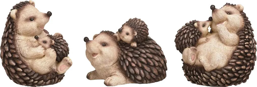 Assorted Resin Hedgehog Family Figurine-1